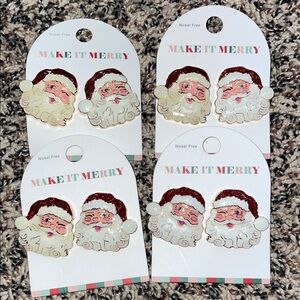 🆕 Santa Earrings - Red and White Bundle of 4 | All NWT!